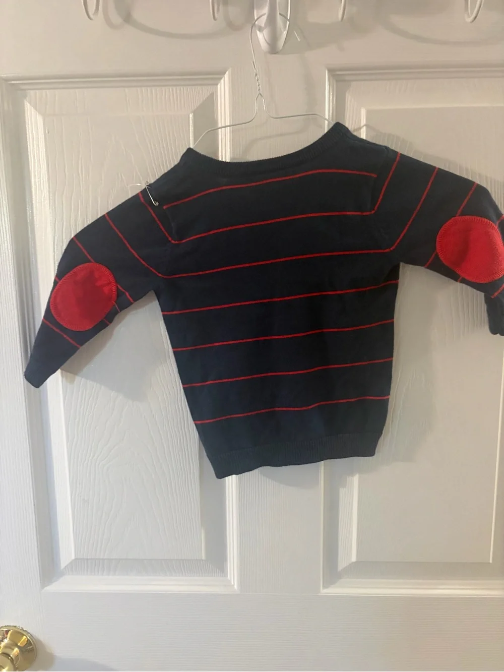H&M Navy Cardigan with Red Stripe Detail